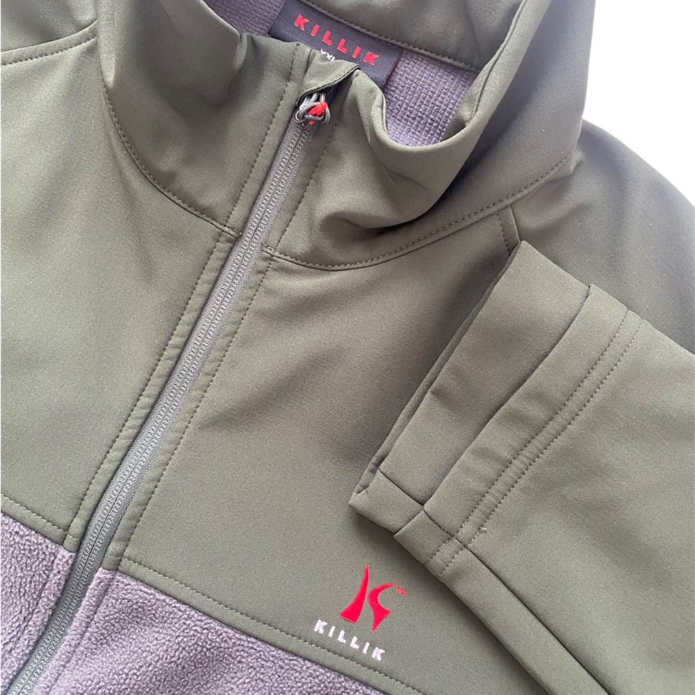 Killik Olive Green & Grey Full Zip Up Jacket